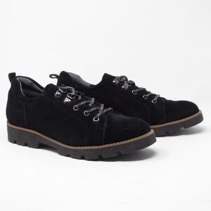 Vionic Ballari Black Suede Lace Up Oxford Shoes Women's Size 8